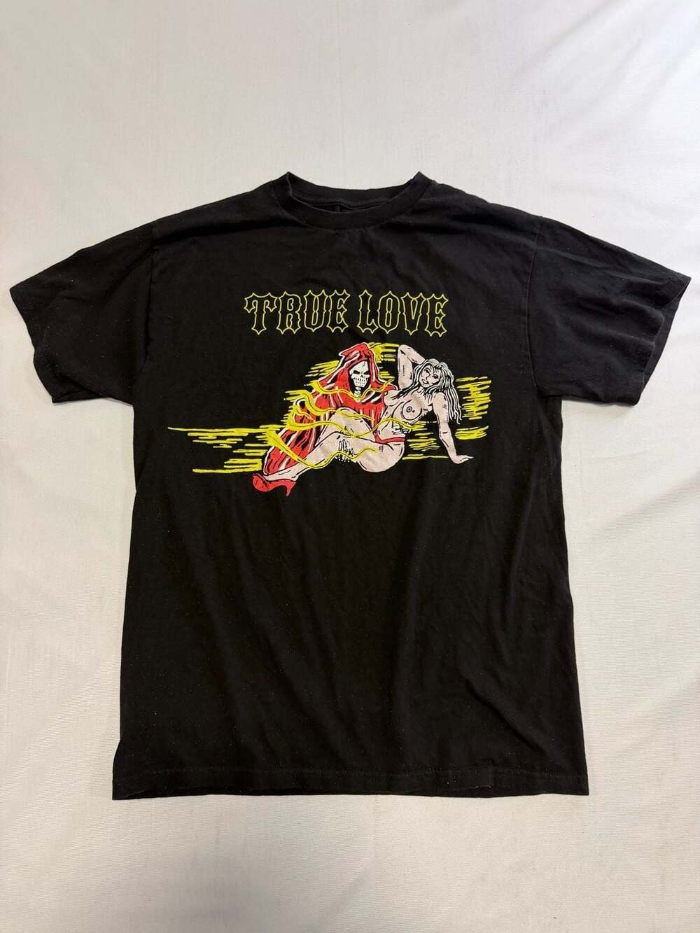Fashion Nova Men True Love Reaper Graphic T-Shirt Black Size Medium